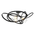 Nest Semi-Flush 3-Light Clear Glass (ZM) in Black