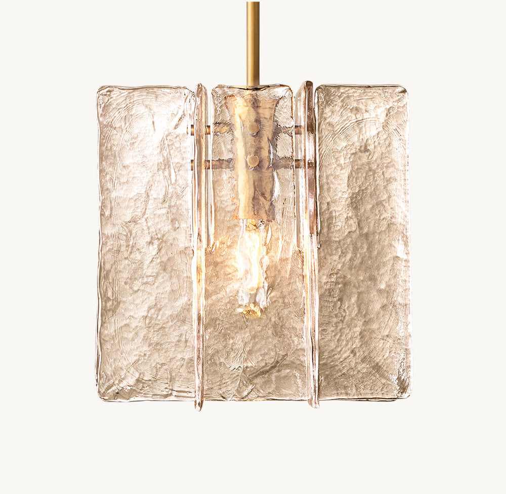 Lattice Smoke Glass Pendant