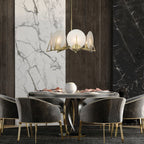 Callisto 7-Light Pendant 7-Light Alabaster in Modern Brass