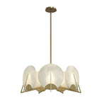 Callisto 7-Light Pendant 7-Light Alabaster in Modern Brass