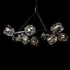 Gatsby 9-Light Ring Pendant 9-Light Crystal in Black