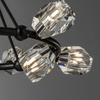 Gatsby 9-Light Ring Pendant 9-Light Crystal in Black