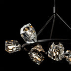 Gatsby 9-Light Ring Pendant 9-Light Crystal in Black