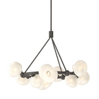 Ume 9-Light Ring Pendant 9-Light Frosted Glass (FD) in Dark Smoke
