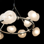 Ume 9-Light Ring Pendant 9-Light Frosted Glass (FD) in Sterling