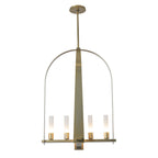 Triomphe 8-Light Pendant 8-Light Frosted Glass (FD) in Modern Brass