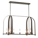Triomphe 9-Light Linear Pendant 9-Light Frosted Glass (FD) in Dark Smoke