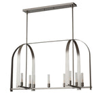 Triomphe 9-Light Linear Pendant 9-Light Frosted Glass (FD) in Dark Smoke