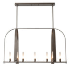 Triomphe 9-Light Linear Pendant 9-Light Frosted Glass (FD) in Dark Smoke