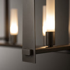 Triomphe 9-Light Linear Pendant 9-Light Frosted Glass (FD) in Dark Smoke