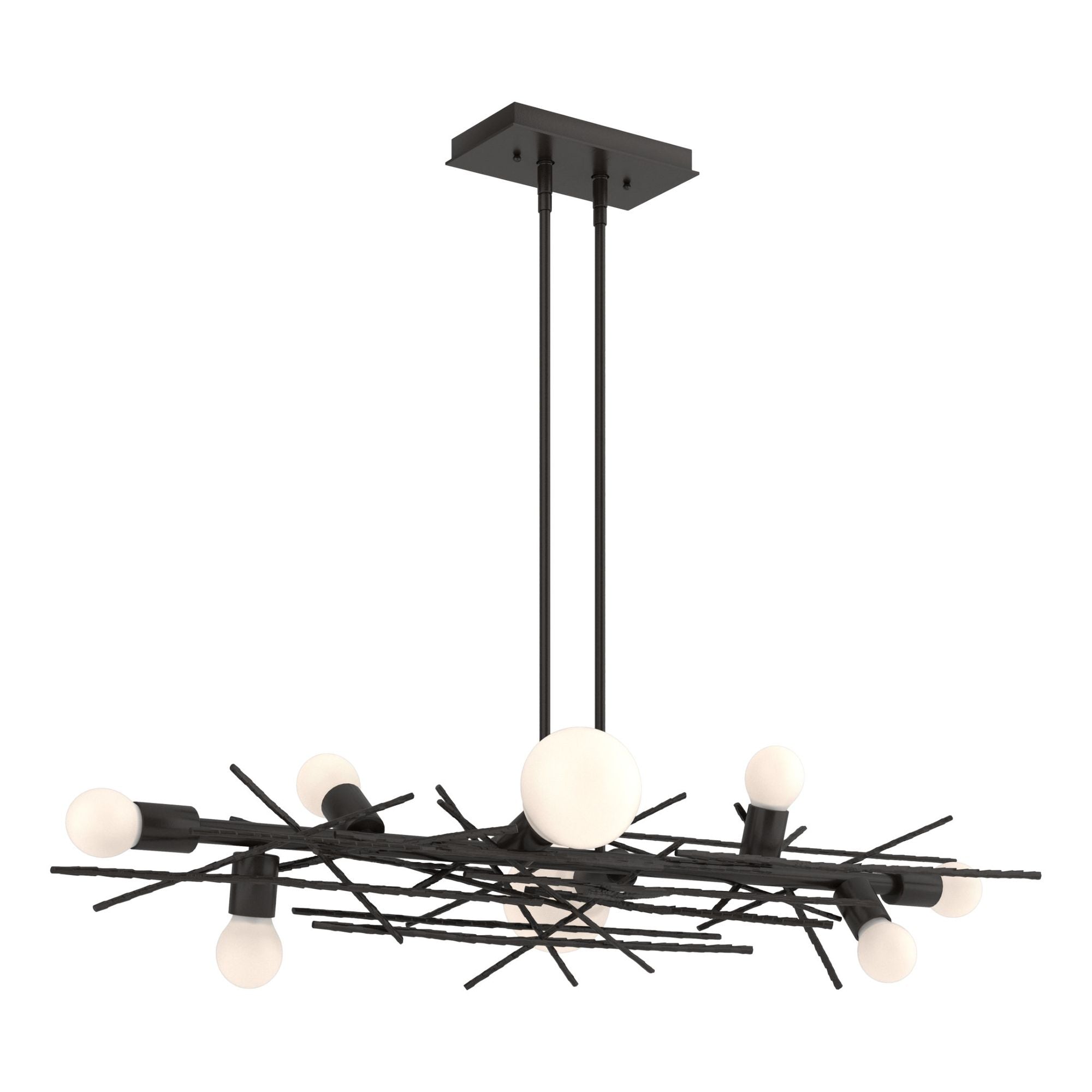 Brindille 8-Light Linear Pendant 8-Light in Oil Rubbed Bronze