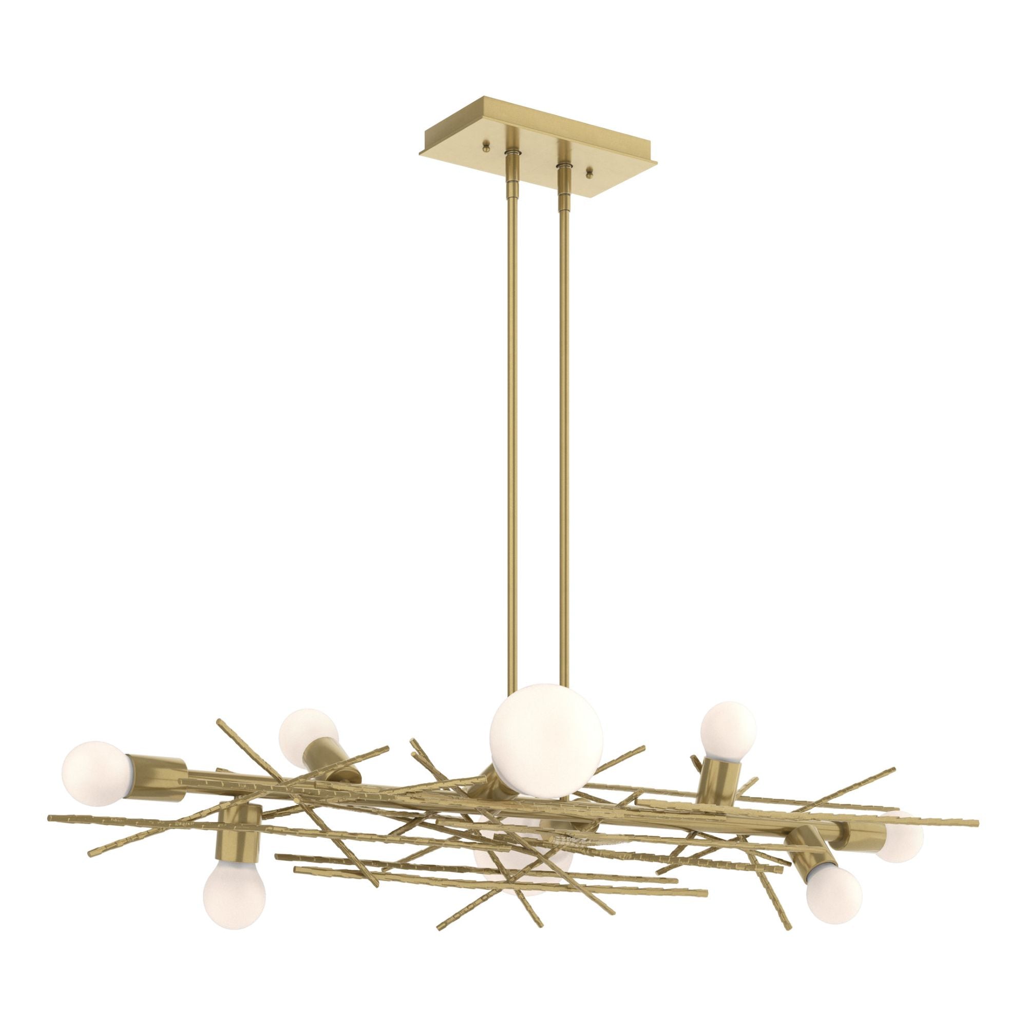 Brindille 8-Light Linear Pendant 8-Light in Modern Brass