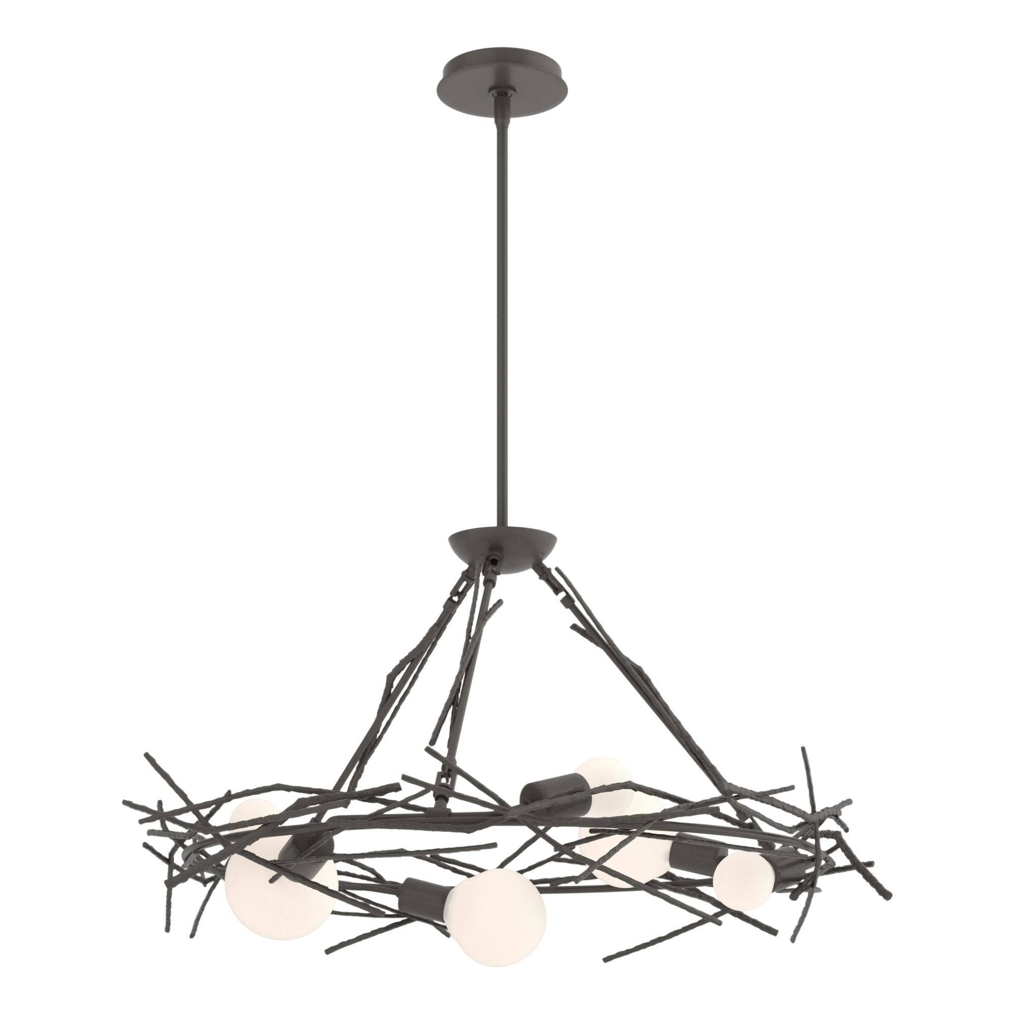 Brindille 6-Light Circular Pendant 6-Light in Dark Smoke