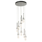 Link 9-Light Blown Glass Pendant 9-Light Clear Bubble Glass (YG) in Sterling