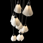 Mobius 9-Light Pendant 9-Light Spun Frost (SH) in Black