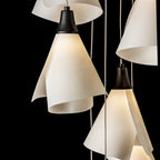 Mobius 9-Light Pendant 9-Light Spun Frost (SH) in Black