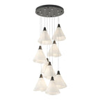 Mobius 9-Light Pendant 9-Light Spun Frost (SH) in Black