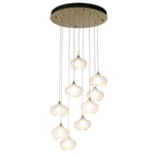 Ume 9-Light Pendant 9-Light Frosted Glass (FD) in Modern Brass