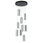 Exos Glass 9-Light Pendant 9-Light Opal Glass (GG) in Black