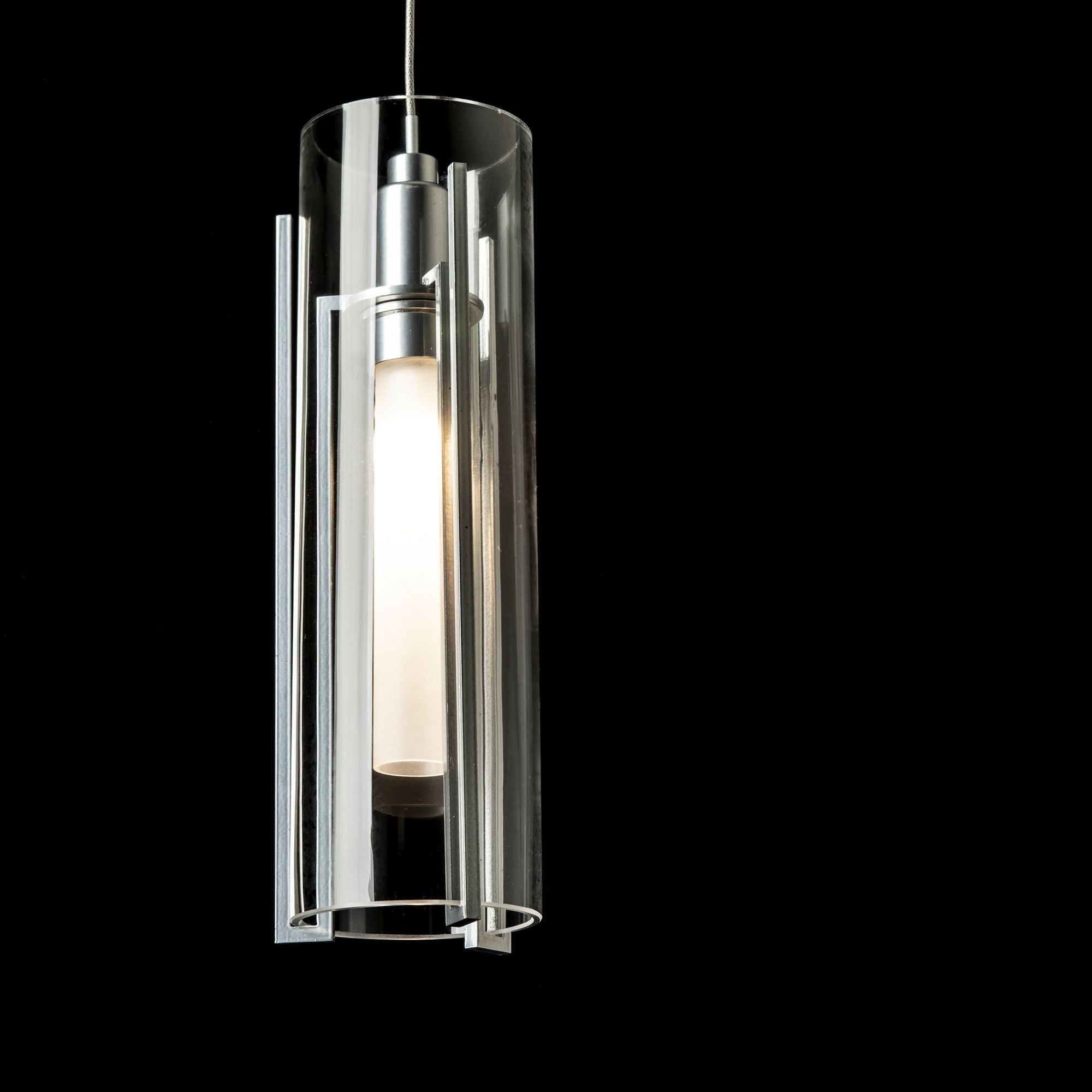 Exos Glass 9-Light Pendant 9-Light Clear Glass (ZM) in Sterling