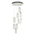 Exos Glass 9-Light Pendant 9-Light Clear Glass (ZM) in Sterling