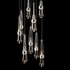 Link 9-Light Clear Glass Pendant 9-Light Clear Glass (ZM) in Sterling