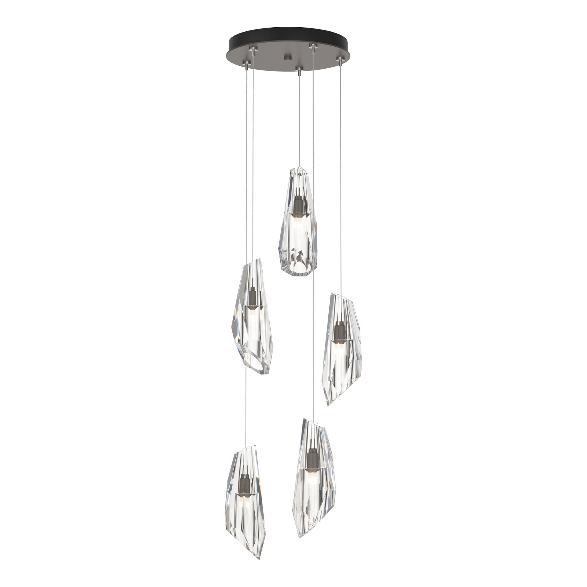 Luma 5-Light Pendant 5-Light Crystal in Dark Smoke