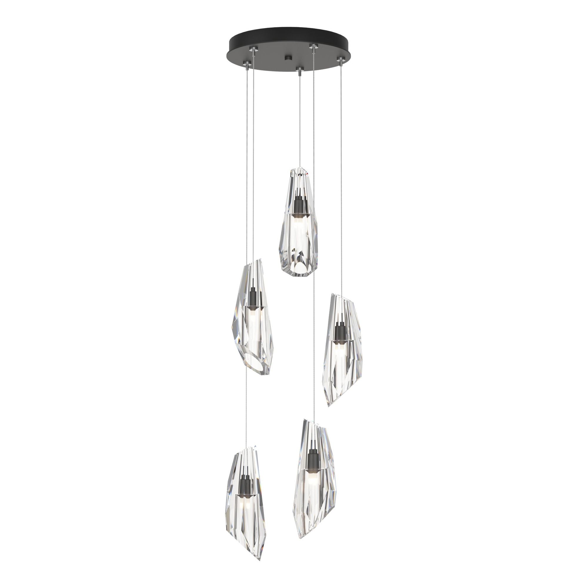 Luma 5-Light Pendant 5-Light Crystal in Black