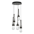 Link 5-Light Clear Glass Pendant 5-Light Clear Glass (ZM) in Oil Rubbed Bronze