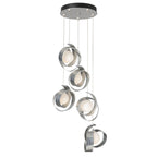 Riza 5-Light Pendant 5-Light Opal Glass (GG) in Sterling