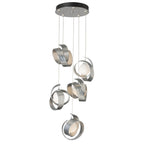 Riza 5-Light Pendant 5-Light Opal Glass (GG) in Sterling