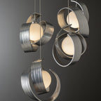Riza 5-Light Pendant 5-Light Opal Glass (GG) in Sterling
