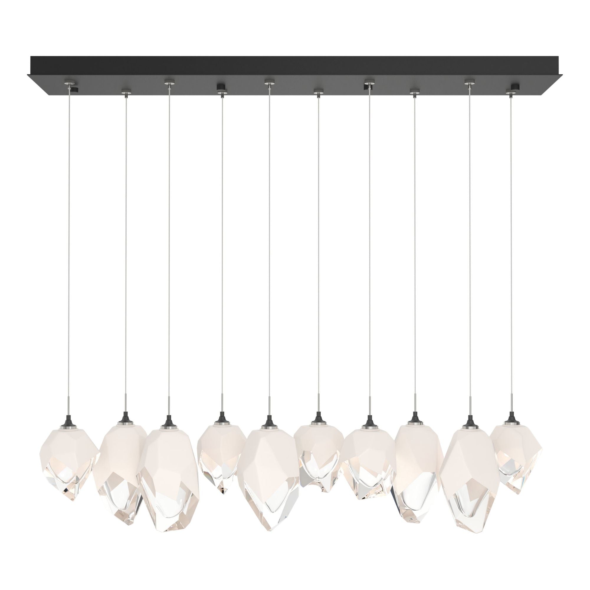 Chrysalis 10-Light Mixed Crystal Pendant 10-Light White Crystal (WP) in Black