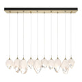 Chrysalis 10-Light Mixed Crystal Pendant 10-Light White Crystal (WP) in Modern Brass
