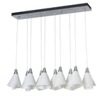 Mobius 10-Light Pendant 10-Light Spun Frost (SH) in Sterling