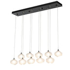 Ume 10-Light Pendant 10-Light Frosted Glass (FD) in Black
