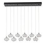 Ume 10-Light Pendant 10-Light Frosted Glass (FD) in Black
