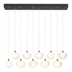 Ume 10-Light Pendant 10-Light Frosted Glass (FD) in Black