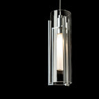 Exos Glass 10-Light Pendant 10-Light Clear Glass (ZM) in Sterling