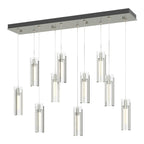 Exos Glass 10-Light Pendant 10-Light Clear Glass (ZM) in Sterling