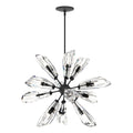 Luma 12-Light Starburst Pendant 12-Light Crystal in Black