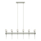 Echo 12-Light Linear Pendant 12-Light Cast Glass (YC) in Sterling