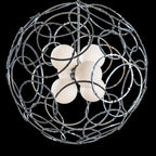 Olympus Orb Pendant 6-Light Opal Glass (GG) in Sterling