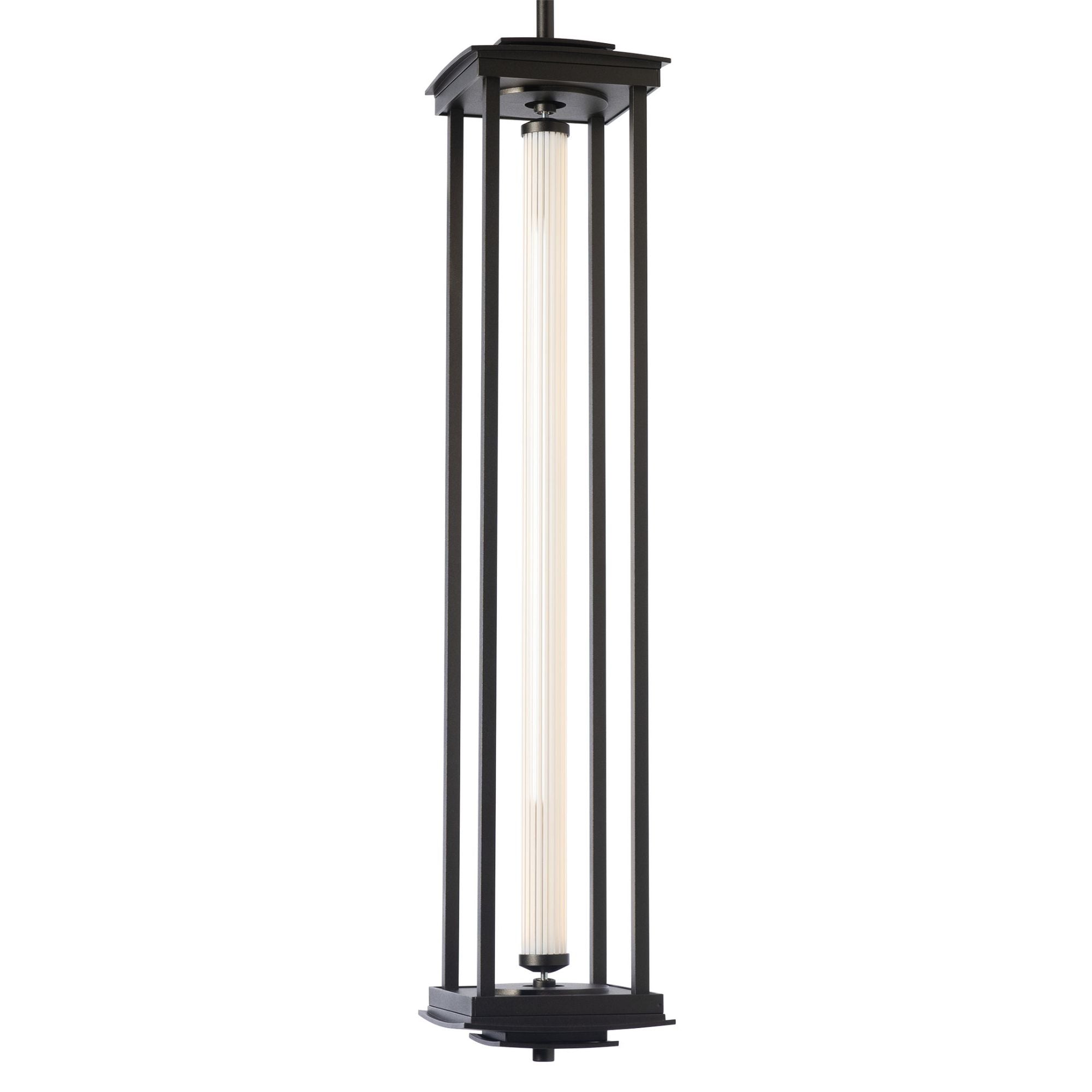 Athena 1-Light Large LED Lantern LED Clear Glass (ZM) in Oil Rubbed Bronze