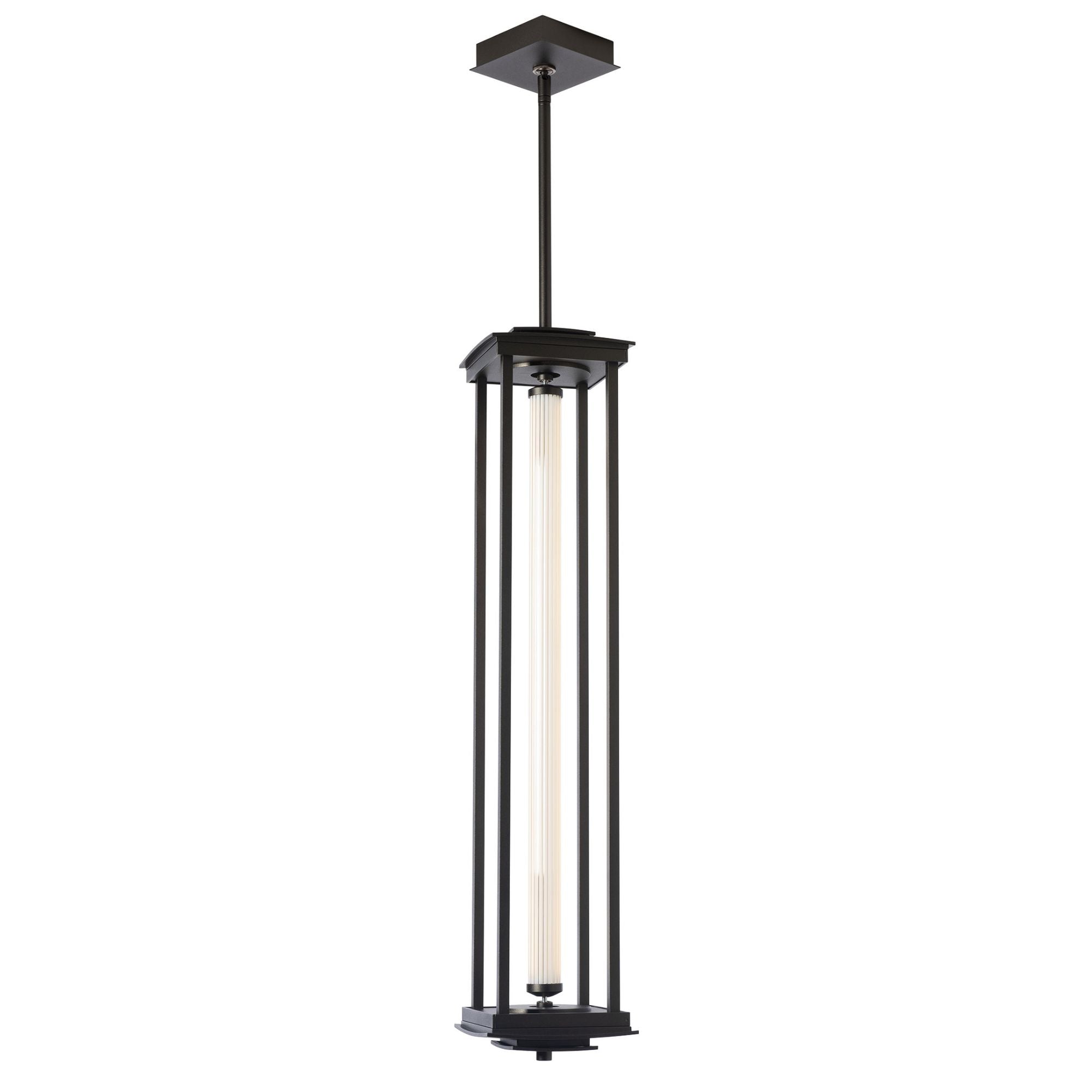 Athena 1-Light Large LED Lantern LED Clear Glass (ZM) in Oil Rubbed Bronze