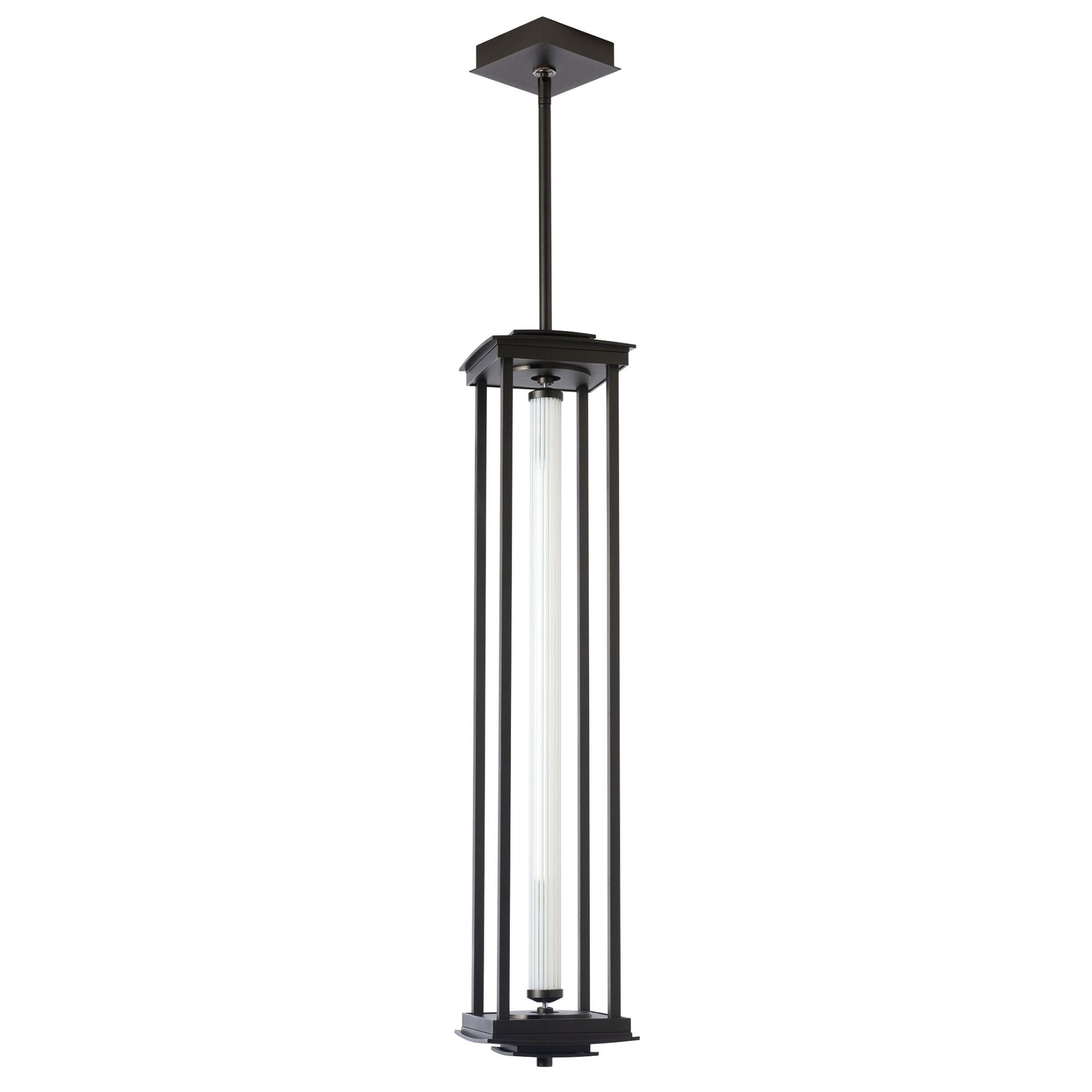 Athena 1-Light Large LED Lantern LED Clear Glass (ZM) in Oil Rubbed Bronze