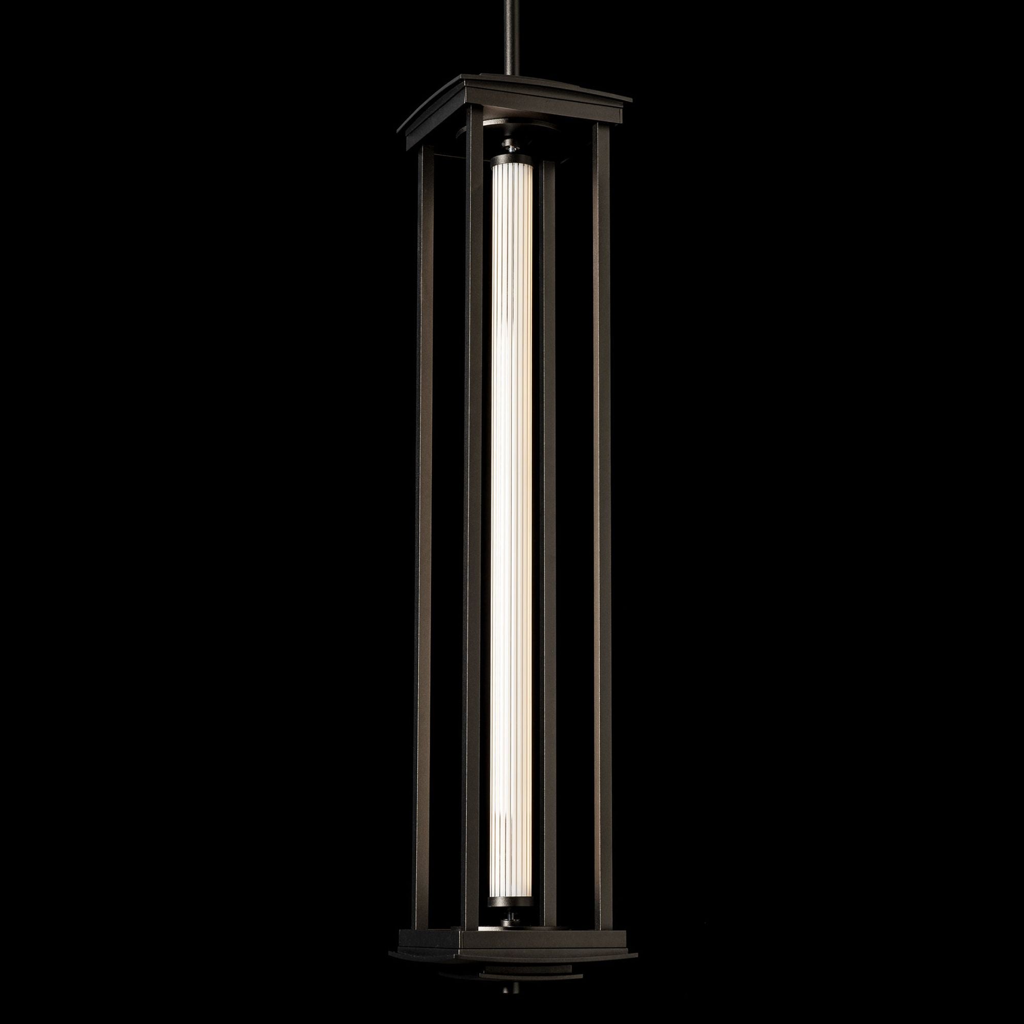 Athena 1-Light Large LED Lantern LED Clear Glass (ZM) in Oil Rubbed Bronze
