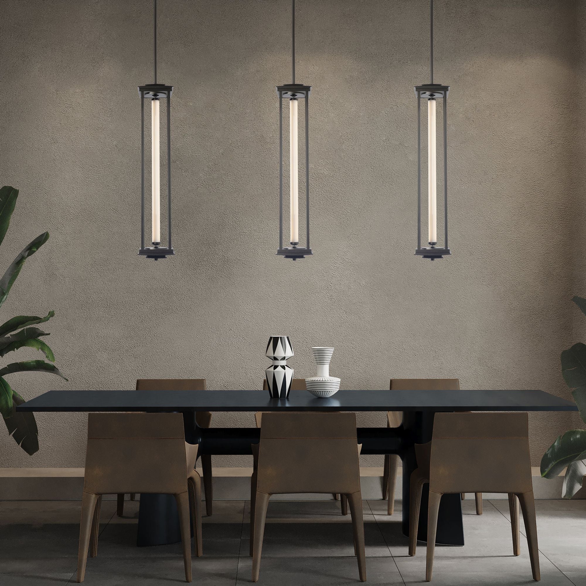 Athena 1-Light Large LED Lantern LED Clear Glass (ZM) in Oil Rubbed Bronze