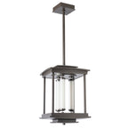 Athena 3-Light LED Lantern LED Clear Glass (ZM) in Dark Smoke