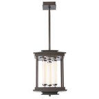 Athena 3-Light LED Lantern LED Clear Glass (ZM) in Dark Smoke